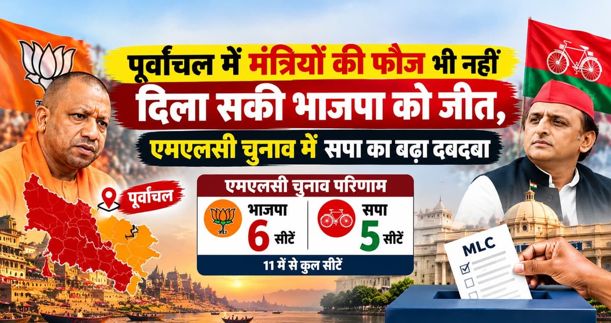 पूर्वांचल में मंत्रियों की फौज भी नहीं दिला सकी भाजपा को जीत, एमएलसी चुनाव में सपा का बढ़ा दबदबा