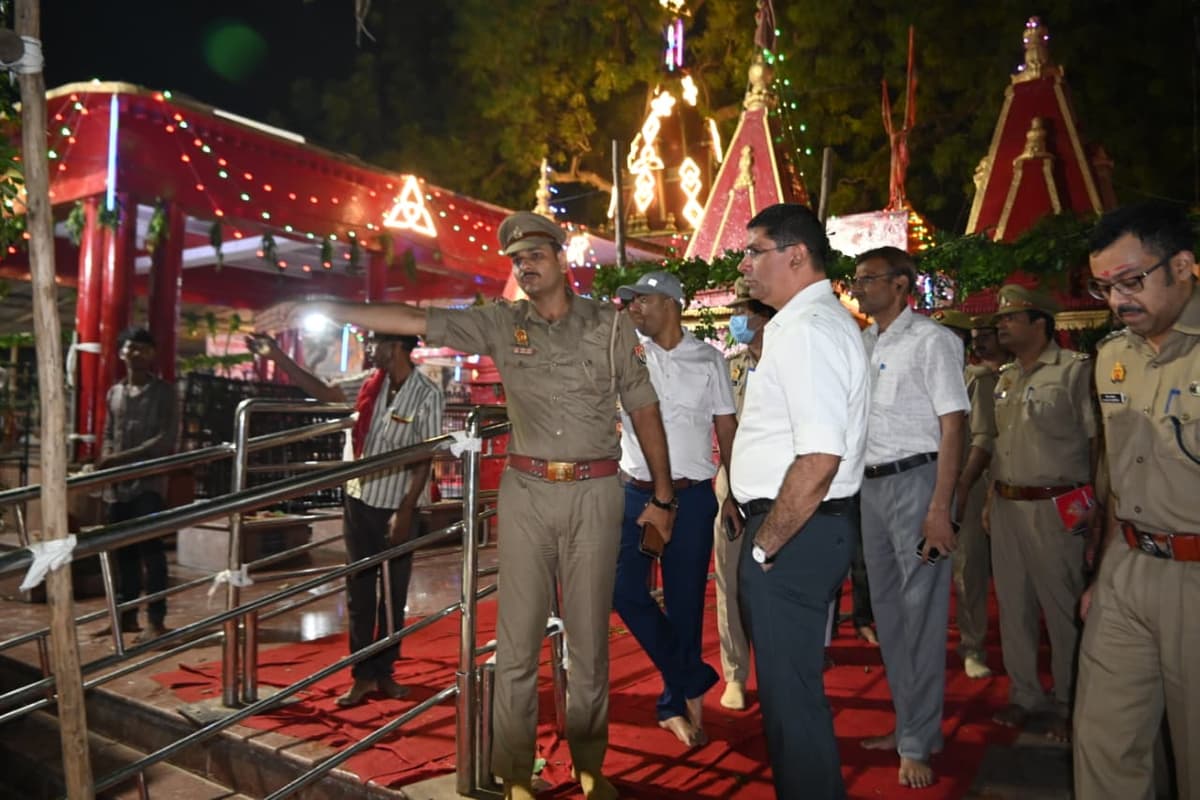 नवरात्र पर मां शैलपुत्री मंदिर में सुरक्षा का खाका तैयार, शिवहरी मीणा ने किया स्थलीय निरीक्षण