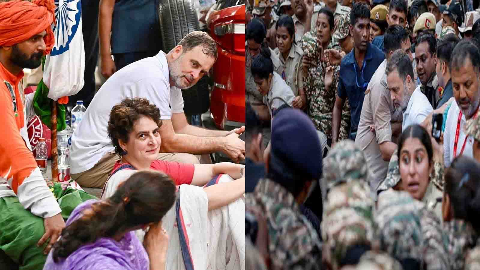 राहुल-प्रियंका के खिलाफ फिर FIR, विपक्षी सांसदों की बैठक के बाद जंतर-मंतर पर प्रदर्शन